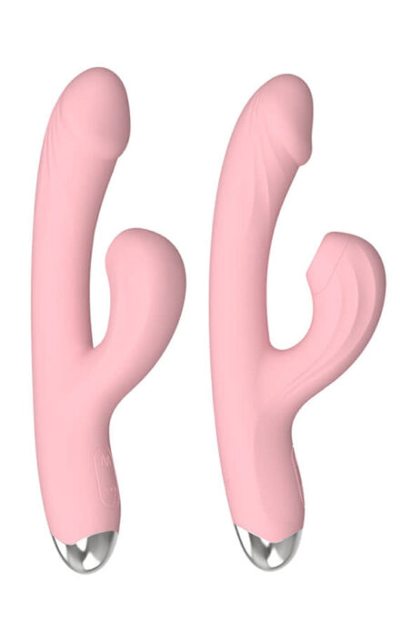 Луксузен силиконски вибратор со клиторален шмукач