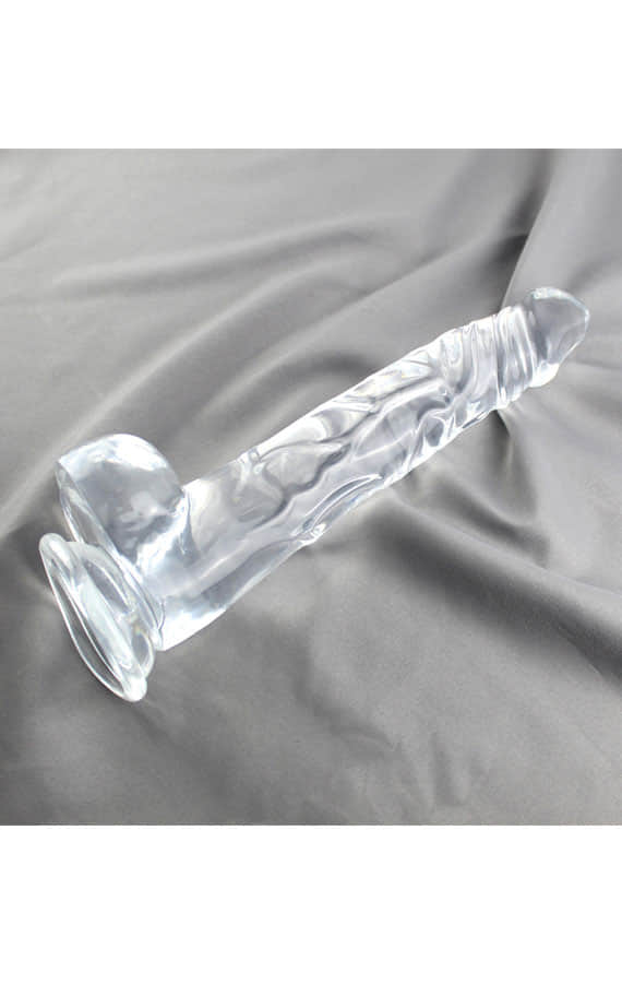 Големо Дилдо проѕирно со вакум подлога (28,5 X 4.5 см.) SKU: NA-RD-80-3XL - Image 3